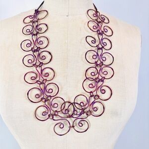 One of a Kind Hand Made Metal Wire Necklace